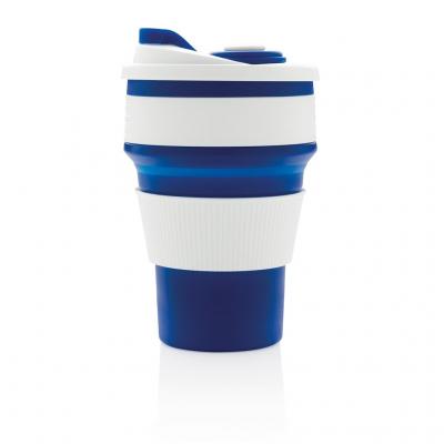 Image of Promotional Foldable silicone cup, blue 350ml