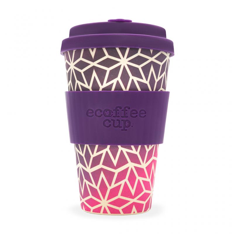 Image of Branded ecoffee Cup, Reusable Bamboo Mug 14oz Stargrape 