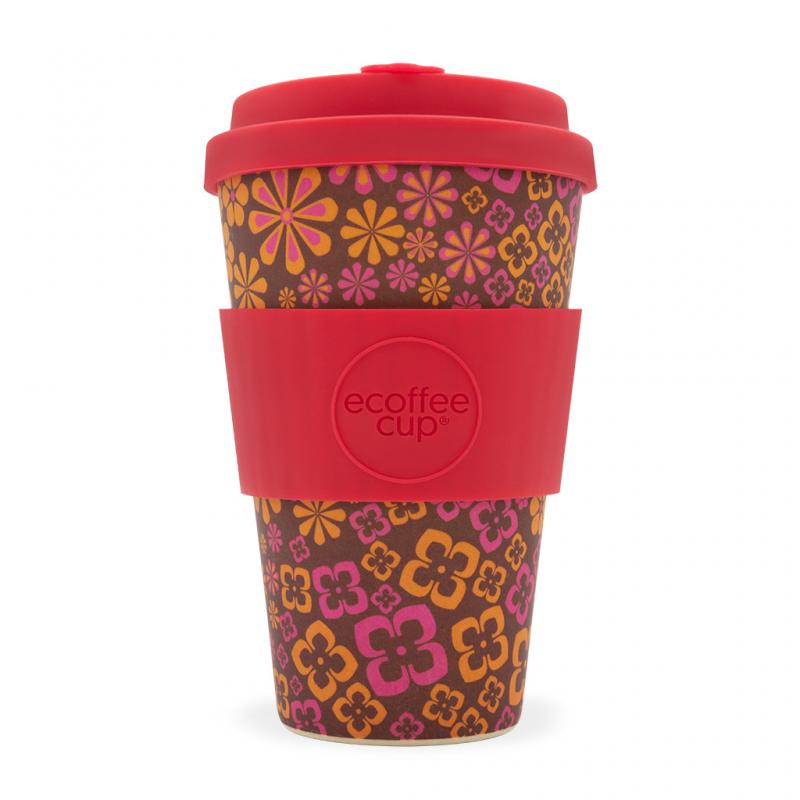 Image of Printed ecoffee Cup, Reusable Bamboo Mug 14oz Yeah Baby! 