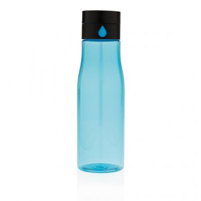 Image of Promotional Aqua hydration tracking tritan bottle, blue