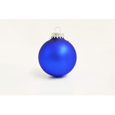 Image of Printed Christmas Tree Bauble 6 cm,Blue. Available in  60 mm 70 mm & 80 mm