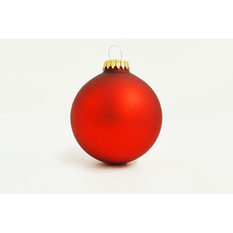 Image of Promotional Christmas Glass Bauble 7cm Red, Available in 60mm  70mm and 80 mm