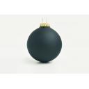 Image of Promotional Christmas Glass Bauble 8cm Black. Available In 60mm 70mm & 80mm