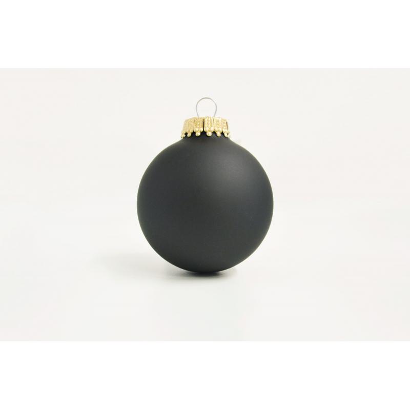 Image of Full Colour Printed Christmas Tree Baubles 6 cm Black 60mm 70mm & 80mm Available