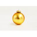 Image of Printed Christmas Glass Bauble 6 cm, Gold. Available in 60mm 70 mm 80mm