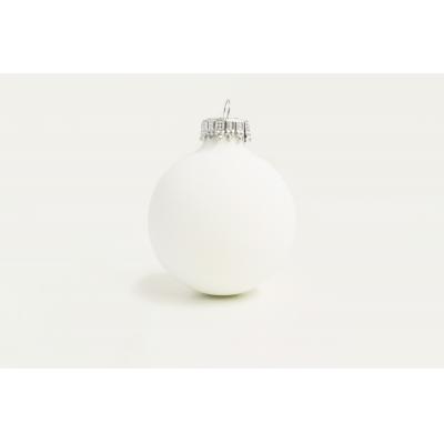 Image of Promotional Christmas Tree Bauble 6 cm White. Available in 60mm 70mm 80mm
