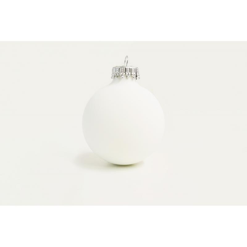 Image of Promotional Christmas Tree Bauble 6 cm White. Available in 60mm 70mm 80mm