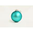 Image of Full Colour Printed Christmas Tree Bauble 6 cm Turquoise Available in 60mm 70mm 80mm