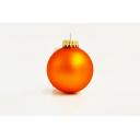 Image of Full Colour Printed Christmas Glass Bauble 6 cm Orange. Available in 60mm 70mm 80mm