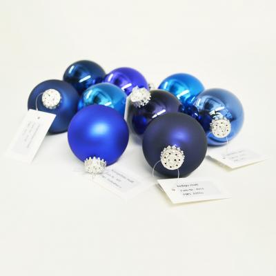 Image of Promotional Christmas Bauble 6cm Blue. Available in 60mm 70mm 80mm