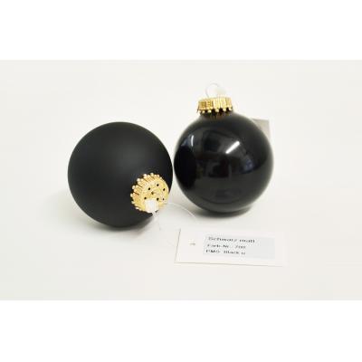 Image of Promotional Christmas Bauble 6cm Black. Available in 60mm 70mm 80mm