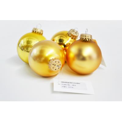 Image of Promotional Christmas Bauble 6cm Gold. Available in 60mm 70mm 80mm