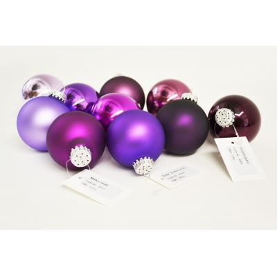 Image of Promotional Christmas Bauble 6cm Purple. Available in 60mm 70mm 80mm