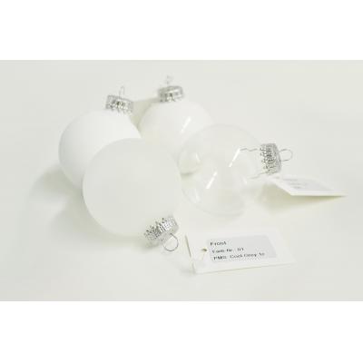 Image of Christmas Bauble 6cm White. Available In 60mm 70mm 80mm