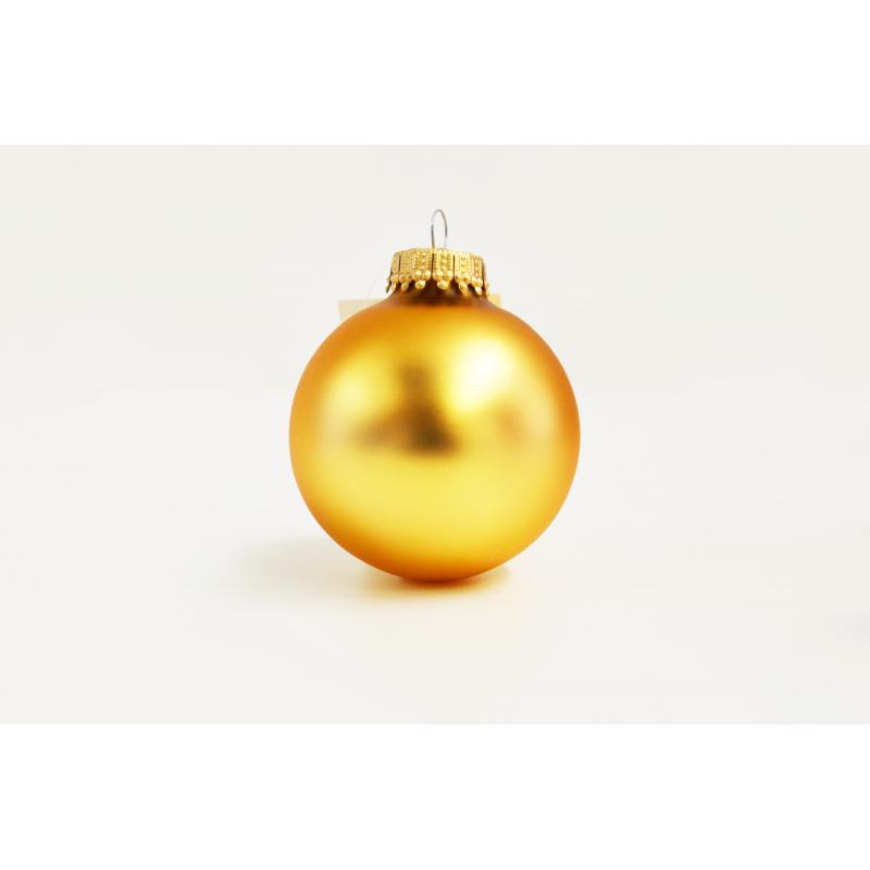 Image of Promotional  Christmas Tree Bauble 8cm Gold. Available in 60mm 70mm 80mm