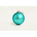 Image of Promotional Christmas Tree Glass Bauble 8cm Turquoise. Available In 60mm 70mm 80mm