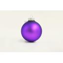 Image of Printed Christmas Tree Glass Bauble 7cm Purple. Available In 60mm 70mm 80mm