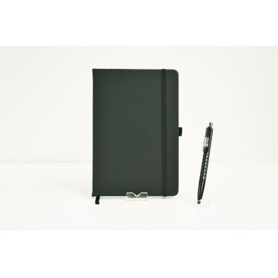 Image of Printed Dimes A5 Notebook, Embossed Budget PU Notebook Black