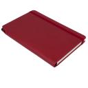 Image of Embossed Curve Notebook, PU A5 Notebook With Integrated Pen Slot,Red