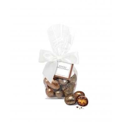 Image of Promotional Christmas Chocolate Honeycomb Dusted In Festive Gold Dust With Gift Bag