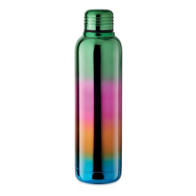 Image of Promotional Travel Flask With Shiny Finish, Multi Coloured Rainbow 500ml