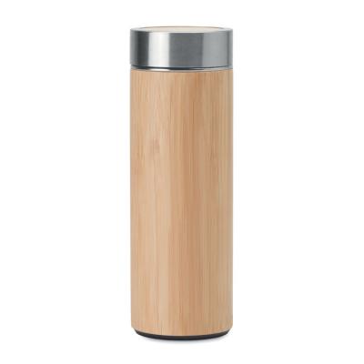 Image of Promotional Bamboo and Stainless Steel Reusable Mug, 400ml