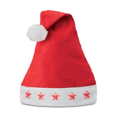 Image of Promotional Christmas Santa Hat With Red Flashing LED Lights
