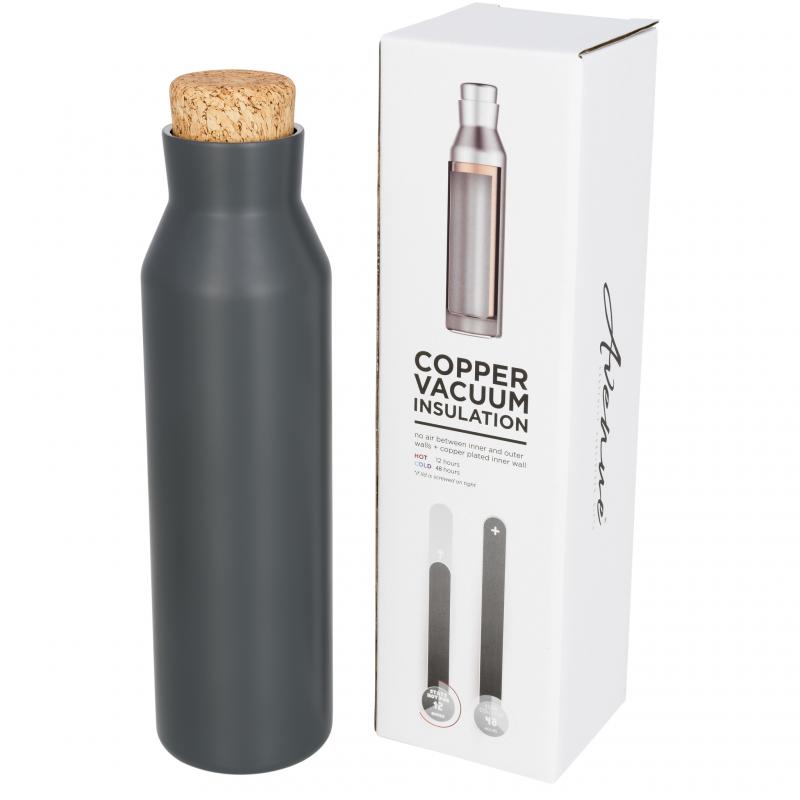 Image of Promotional Norse Copper Insulated Travel Bottle Cork Screw Lid