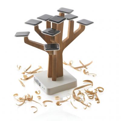 Image of Promotional Bamboo Suntree Solar Charger
