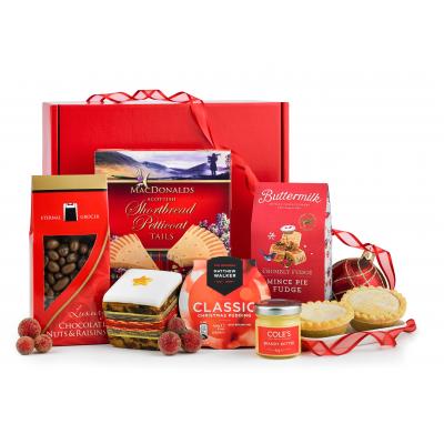 Image of Promotional Christmas Box Hamper Filled With Luxury Sweet Treats