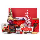 Image of Branded Christmas Festive Treat Hamper Presented In Luxury Red Gift Box