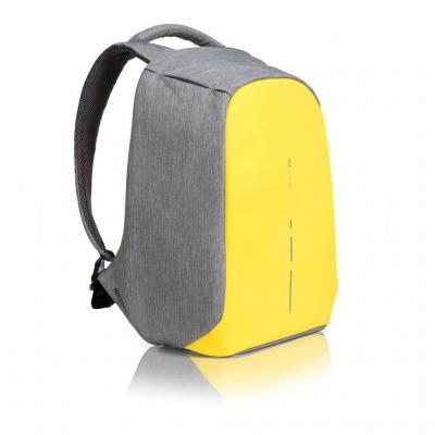 Image of Promotional Bobby compact anti-theft backpack, yellow & grey
