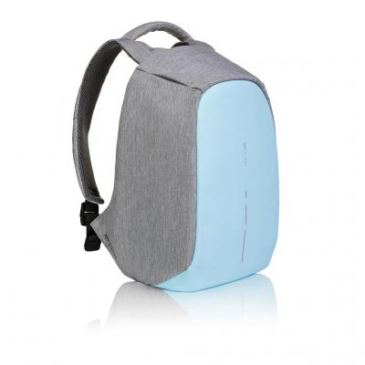 Image of Printed Bobby compact anti-theft backpack, light blue & grey