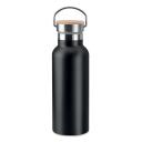 Image of Promotional Stainless Steel Insulated Bottle With Bamboo Lid,black 500ml