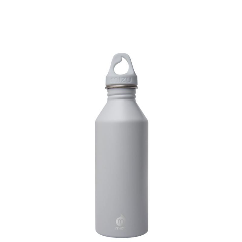 Image of Engraved Mizu M5 bottle, stainless steel reusable bottle Light Grey