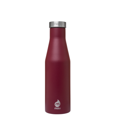 Image of Promotional Mizu S4 insulated slim bottle 415ml, Burgundy