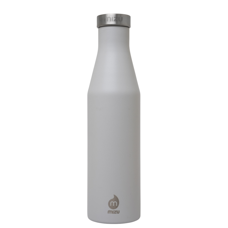 Image of Engraved Mizu S6 Slim Insulated Bottle 610ml, Light Grey