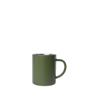 Image of Engraved Mizu Camp Cup, Retro Style campfire mug 415ml army green