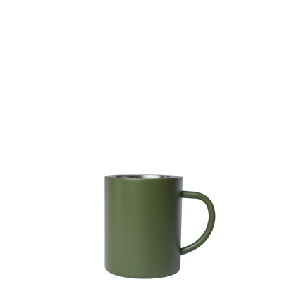 Image of Engraved Mizu Camp Cup, Retro Style campfire mug 415ml army green
