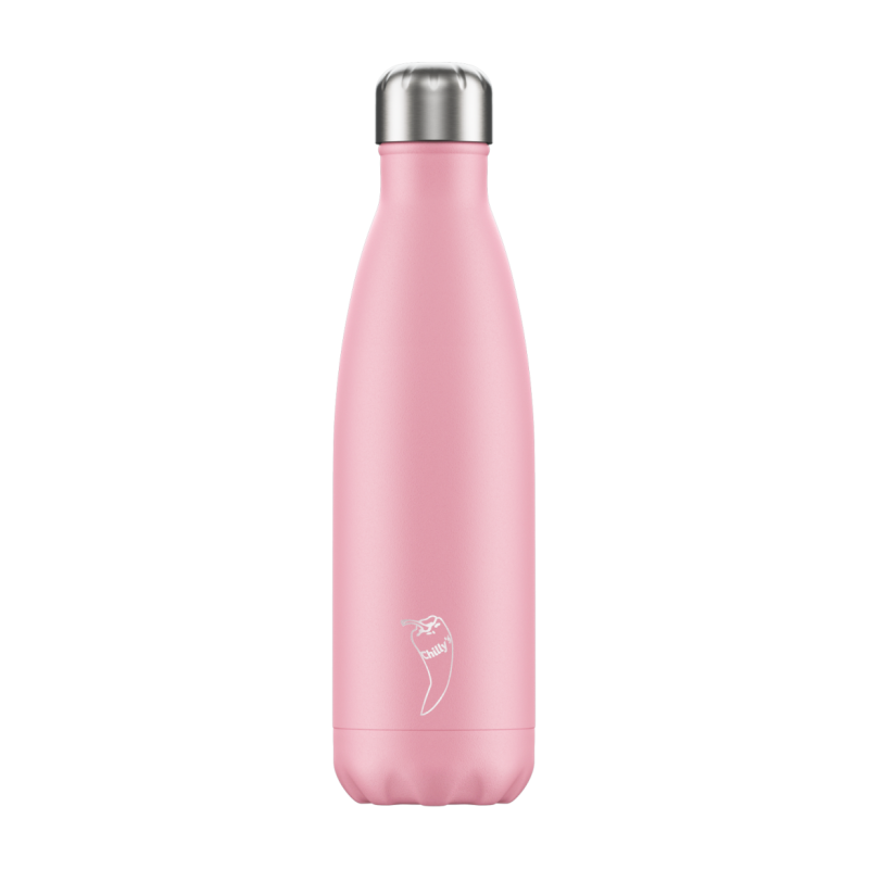 Image of Branded Chilly's Bottles Pastel Pink 500ml. Reusable Refill Bottle