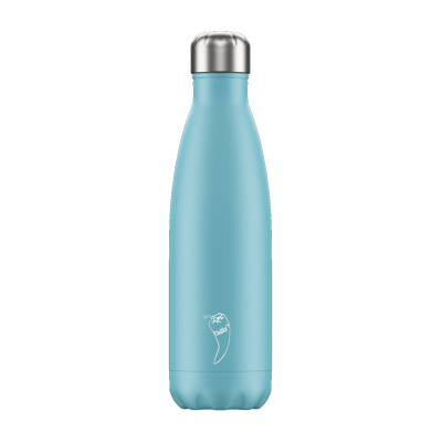 Image of Promotional Chilly's Bottles Pastel Blue 500ml. Reusable Refill Bottle