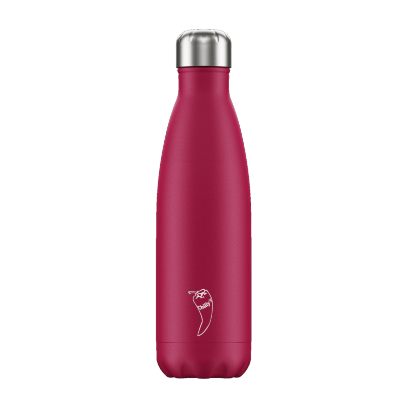 Image of Promotional Chilly's Bottle Matte Pink 500ml, Official Chilly's Bottle