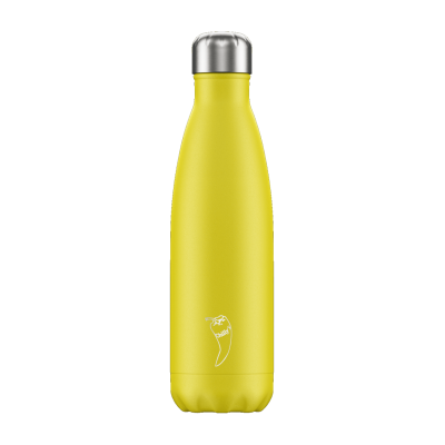 Image of Branded Chilly's Bottle Neon Yellow 500ml, Official Chilly's Bottles