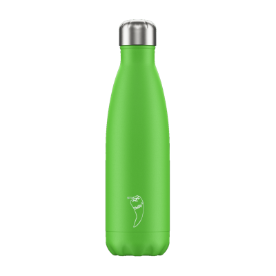 Image of Branded Chilly's Bottle Neon Green 500ml, Official Chilly's Bottle