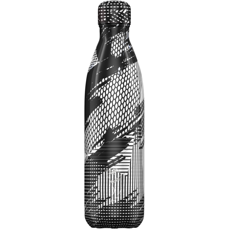 Image of Engraved Chilly's Bottle Abstract Black 750ml, Official Chilly's Bottles