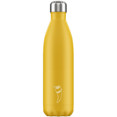 Image of Branded Chilly's Bottle Matte Burnt Yellow 750ml, Official Chilly's Bottles