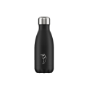 Image of Engraved Chilly's Bottle Monochrome Black 260ml, Official Chilly's Bottles