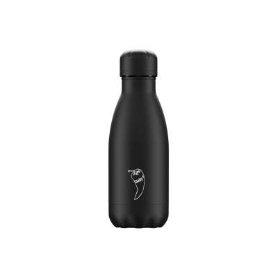 Image of Promotional Chilly's Bottle Monochrome All Black 260ml, Official Chilly's Bottles