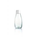 Image of Printed Retap glass water bottle 300ml with Frosted White li