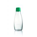 Image of Promotional Retap glass water bottle 500ml with Strong Green lid